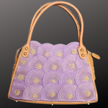 Eric Javits Lil Circles Tote Lavender Tan  image 2