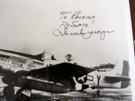 Chuck Yeager Speed Of Sound Ace Pilot Signed Auto Vtg Mustang P-51D Photo Jsa - £233.70 GBP