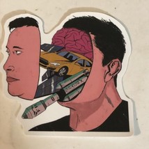 Elon Musk Sticker Face With Car And Rocket - £2.15 GBP