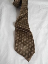 Vintage Green Brown Beige Abstract circles Necktie Tie - $223.43 MXN