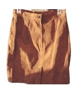 Vtg Casual Corner Suede Skirt 11/12 Women Camel Brn Knee Lngth 100% Leat... - $55.41 CAD