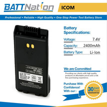 New Battery 7.4V 2400Mah Li-Ion For Icom Bp-280 Bp-280Li F1000 F2000 F2000D - £44.62 GBP