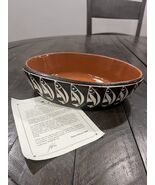 Fernando Arroyo Mexican Art Pottery Bowl Fish Black White Redware - €33,99 EUR