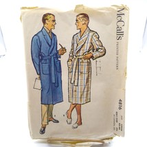 Vintage Sewing PATTERN McCalls 4816, Mens 1958 Robe with Shawl Collar, S... - $18.39