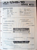 Roland Juno 1 JU-1 HS-10 Keyboard Synthesizer Original Service Manual, f... - $49.45