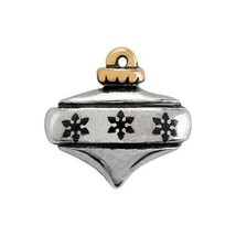 Origami Owl Charm HOLIDAY (new) SILVER / BLACK ORNAMENT 2ND EDITION - (C... - $9.68
