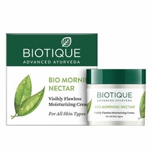 Biotique Bio Morning Nectar Flawless Moisturizing Cream for Normal Skin 50g - £9.50 GBP