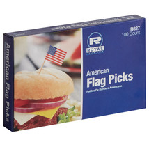 100 American Flag 2.5&#39;&#39; Toothpicks (100 ct box) - £5.80 GBP