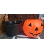 Vintage Empire Blow Mold Jack O’Lantern Trick Or Treat pail  witch Cauld... - £16.35 GBP