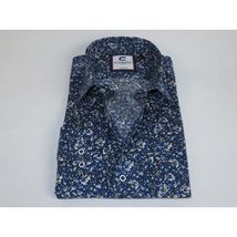 Men's Shirt By CASILA Turkey Cotton Blend Long Sleeves 501570-07 Blue image 3