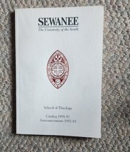 VTG Sewanee University of The South Catalog 1991-92 Announcements 1992-9... - £19.51 GBP