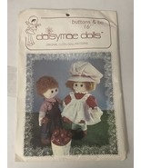 BUTTONS &amp; BO 16&quot; Soft Cloth Dolls by Daisymae Dolls UNCUT Sewing Pattern... - $168.53 MXN