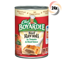 24x Cans Chef Boyardee Beef Ravioli In Tomato &amp; Meat Sauce Pasta 15oz - £83.37 GBP