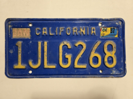 1987 California License Blue Plate-Vintage-Man Cave-Decor-#1JLG268-GOOD - $33.09 CAD