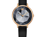 Swarovski 5416009 Ladies Crystal Lake Rose Gold Plated Black Watch - $219.99