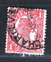 QUEENSLAND  1895-96  Fine  Used  Stamp 1 p. #7 - $1.00