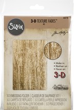 Sizzix 3D Texture Fades Embossing Folder By Tim Holtz Lumber - £19.35 GBP