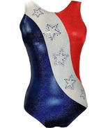 Look-It Activewear Red White &amp; Blue Patriotic Gymnastics Leotard XXL (18... - $49.49