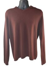 Banana Republic Burgundy100% Merino wool V-neck pullover sweater  Sz Large - $20.58