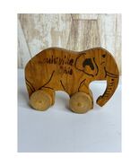 Vintage Wooden Elephant Toy Louisville Ohio Handcrafted Folk Art - $220.83 MXN