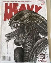 Heavy Metal magazine #300 Sketch Cover W Original Alien Painting By Fran... - $280.50