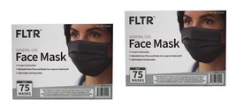 FLTR General Use Disposable Face Mask Black 75 Count Pack of 2 - $31.67