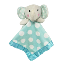 Circo Baby Grey Elephant Teal Polka Dot Security Blanket Stuffed Animal Plush - £29.27 GBP