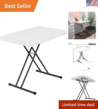 28241 Adjustable Folding Laptop Table TV Tray, 30 Inch, White Granite - $102.42