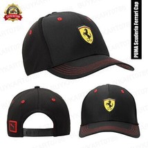 Puma Cap Scuderia Ferrari Fanwear Baseballkappe Unisex Schwarz Polyester 1 - £26.58 GBP