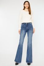 Kancan Cat&#39;s Whiskers High Waist Flare Jeans - £49.80 GBP