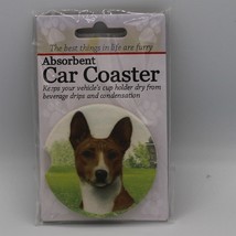 Super Absorbent Car Coaster - Dog - Basenji - $5.44