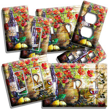 Tuscan Red Wine Bottle Poppie Lemons Light Switch Outlet Wall Plates Kitchen Art - £13.37 GBP+