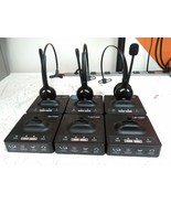 Lot of 6 Leitner LH270 Base Stations and Headsets AS-IS for PARTS - £101.59 GBP