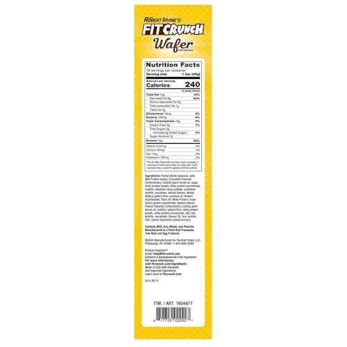 FITCRUNCH Wafer Protein Bars, 16g of Protein & 3g of Sugar (18 Bars, Chocolate P Item image 7