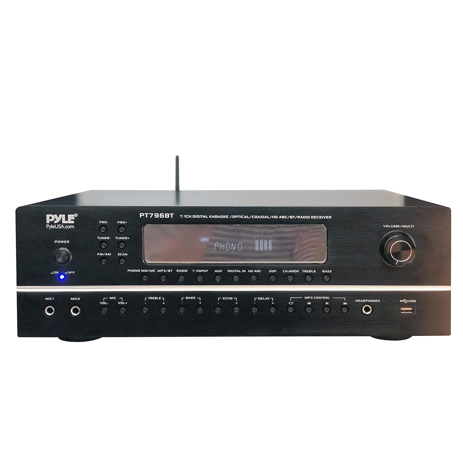 Pyle 7.1-Channel Hi-Fi Bluetooth Stereo Amplifier - 2000 Watt AV Home Theater Sp
