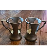 2 Antique Nickel Silver Lily Cup Holders - $20.23 CAD