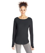 NWT ASICS Women&#39;s Large Black Fuzex Long Sleeve Top Running Shirt - £15.60 GBP