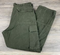 VF Imagewear Size 40 X 30 Olive Green Pants Double Knee Work Duck Canvas... - £17.43 GBP