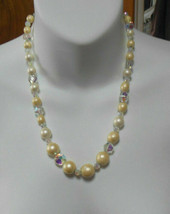Crystal, Bead &amp; Faux Pearl Necklace - £17.91 GBP