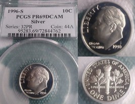 1996-s dime (Silver)  certified PR69 PCGS  20180185b - £14.16 GBP