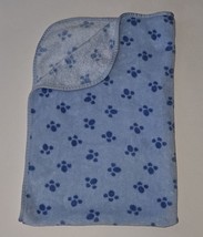 Koala Baby Blue Paw Print Fleece Baby Blanket 27x41 - £37.16 GBP