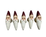 Santa with Long Beard Button Covers Resin and Metal Vintage Set Of 5 - £4.64 GBP
