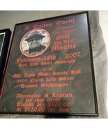 Gill Montie Signed Art work poster 2007 tattoo shop Art - $128.28 CAD
