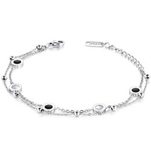 New Trendy Shell Chain Bracelet With Roman Letters Stainless Steel Women Jewelry - £11.48 GBP