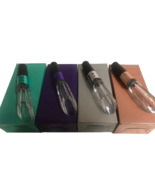 RABBIT 4-pc Aerate Wine with Super Aerator SILVER WINE POURER BRAND NEW ... - $25.36 CAD