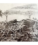 General Hookers Assault On Lookout Mountain 1899 Victorian Print Civil W... - $549.97 MXN