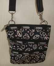 LeSportsac Triple Zip 3 Zipper Crossbody Shoulder Bag  Flower - £15.56 GBP