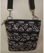 LeSportsac Triple Zip 3 Zipper Crossbody Shoulder Bag  Flower - £15.48 GBP