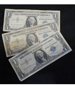 Lot:  1957A $1 Blue Seal Silver Certificates, Federal Reserve Notes, Old... - £14.90 GBP