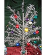Vintage Stainless Foil Sparkler Christmas Tree 4' Silverline In Box 16 w... - $222.75